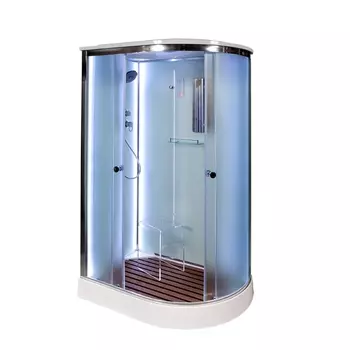 Душевая кабина DTO D102SLLED 120х80х220 см, стекло матовое, профиль глянцевый хром