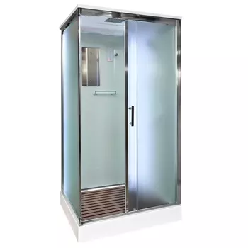 Душевая кабина DTO D119SLED 110х90х220 см, стекло матовое, профиль глянцевый хром