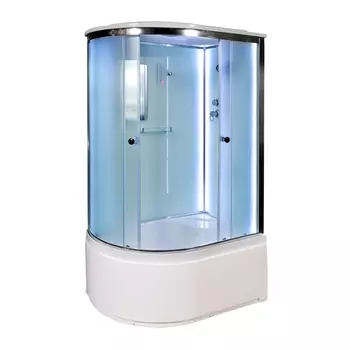 Душевая кабина DTO D120SRLED 120х80х220 см, стекло матовое, профиль глянцевый хром