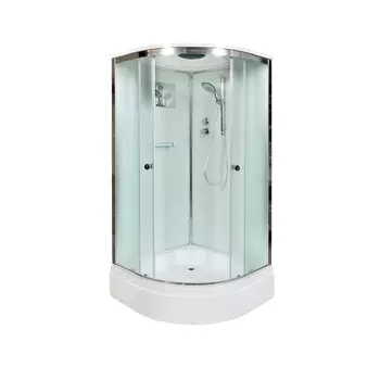 Душевая кабина DTO D271S 100х100х220 см, стекло матовое, профиль глянцевый хром