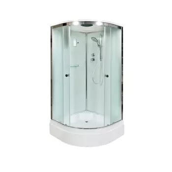 Душевая кабина DTO D271SEL 100х100х220 см, стекло матовое, профиль глянцевый хром