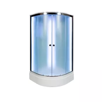 Душевая кабина DTO D271SLED 100х100х220 см, стекло матовое, профиль глянцевый хром