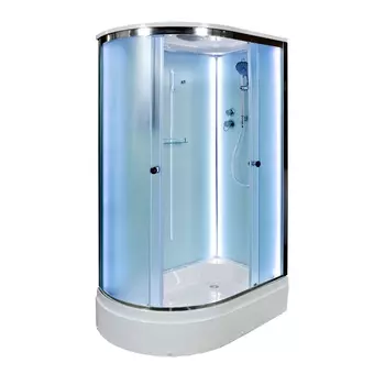 Душевая кабина DTO D272SRLED 120х80х220 см, стекло матовое, профиль глянцевый хром