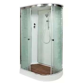 Душевая кабина DTO EM1511L 110х80х220 см, стекло с узором, профиль глянцевый хром