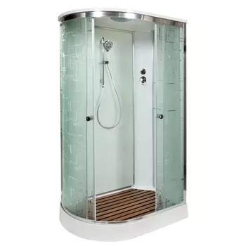 Душевая кабина DTO EM1511R 110х80х220 см, стекло с узором, профиль глянцевый хром