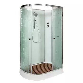 Душевая кабина DTO EM1511RN 110х80х208 см, стекло с узором, профиль глянцевый хром