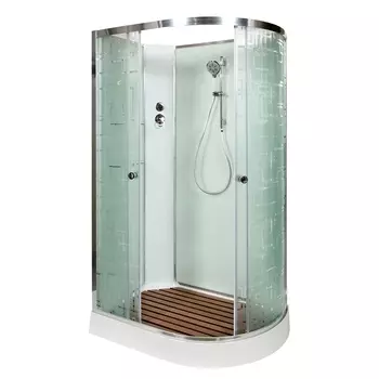 Душевая кабина DTO EM1512LN 120х80х208 см, стекло с узором, профиль глянцевый хром