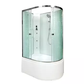 Душевая кабина DTO EM4511LNGM 110х80х208 см, стекло с узором, профиль глянцевый хром