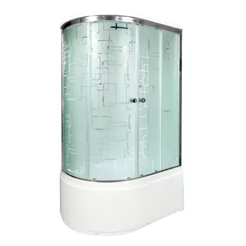 Душевая кабина DTO EM4511RNGM 110х80х208 см, стекло с узором, профиль глянцевый хром