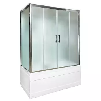 Душевая кабина DTO EM4515GM 150х85х220 см, стекло с узором, профиль глянцевый хром