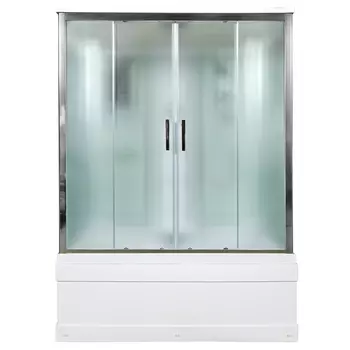 Душевая кабина DTO EM4517EL 170х90х220 см, стекло с узором, профиль глянцевый хром