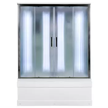 Душевая кабина DTO EM4517LED+GM 170х90х220 см, стекло с узором, профиль глянцевый хром