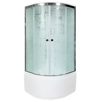 Душевая кабина DTO EM4590GM 90х90х220 см, стекло с узором, профиль глянцевый хром