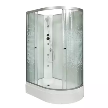 Душевая кабина DTO L720LNGM 120х80х200 см, стекло с узором, профиль матовый хром