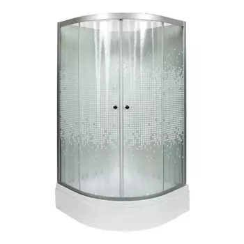 Душевая кабина DTO L790NGM 90х90х200 см, стекло с узором, профиль матовый хром