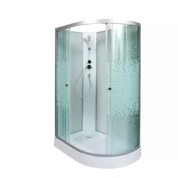 Душевая кабина DTO L902LN 120х80х200 см, стекло с узором, профиль матовый хром