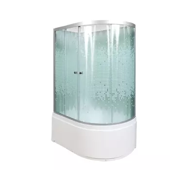 Душевая кабина DTO L920LN 120х80х200 см, стекло с узором, профиль матовый хром