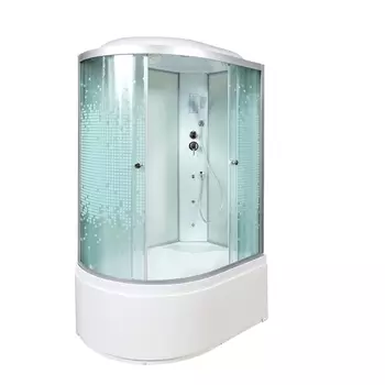 Душевая кабина DTO L920RGM+EL 120х80х215 см, стекло с узором, профиль матовый хром