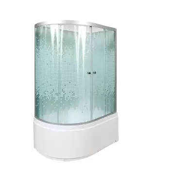 Душевая кабина DTO L920RNGM 120х80х200 см, стекло с узором, профиль матовый хром