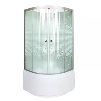 Душевая кабина DTO L980NGM 80х80х200 см, стекло с узором, профиль матовый хром