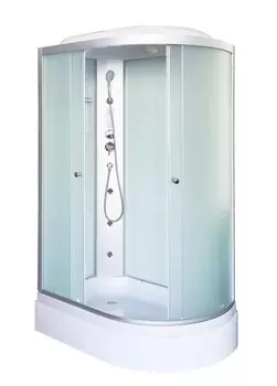 Душевая кабина DTO LM720LGM+ELM 120х80х215 см, стекло матовое, профиль матовый хром