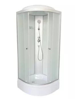 Душевая кабина DTO LM780 80х80х215 см, стекло матовое, профиль матовый хром