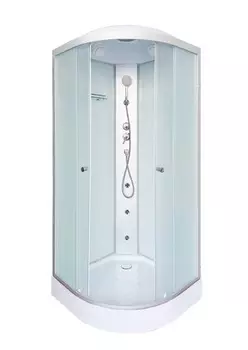 Душевая кабина DTO LM901GM 100х100х215 см, стекло матовое, профиль матовый хром