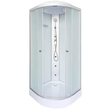 Душевая кабина DTO LM901GM+EL 100х100х215 см, стекло матовое, профиль матовый хром