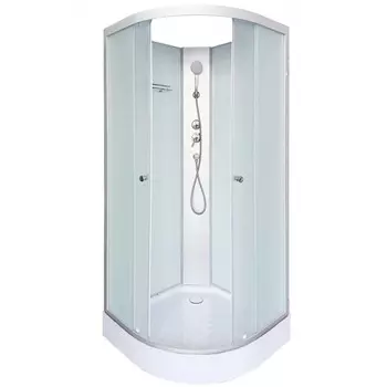 Душевая кабина DTO LM901N 100х100х200 см, стекло матовое, профиль матовый хром