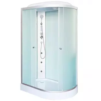 Душевая кабина DTO LM902LGM+EL 120х80х215 см, стекло матовое, профиль матовый хром