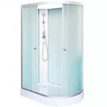 Душевая кабина DTO LM902LN 120х80х200 см, стекло матовое, профиль матовый хром