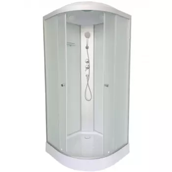 Душевая кабина DTO LM908 80х80х215 см, стекло матовое, профиль матовый хром