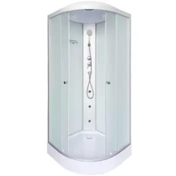 Душевая кабина DTO LM908GM+EL 80х80х215 см, стекло матовое, профиль матовый хром