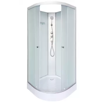 Душевая кабина DTO LM908N 80х80х200 см, стекло матовое, профиль матовый хром