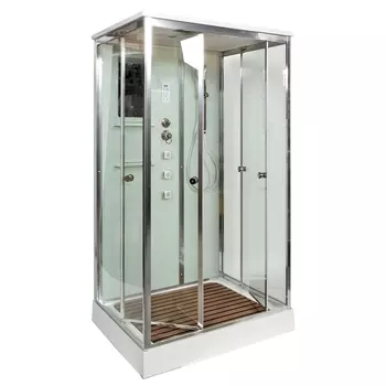 Душевая кабина DTO V1215 120х90х220 см, стекло прозрачное, профиль глянцевый хром