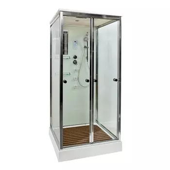 Душевая кабина DTO V8015 80х80х220 см, стекло прозрачное, профиль глянцевый хром