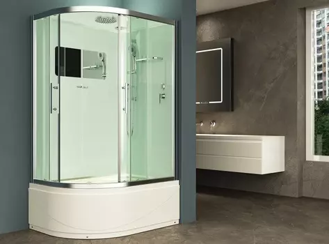 Душевая кабина Esbano Elegancia ESKB129CRBR 120x90x210 см, с крышей и высоким поддоном