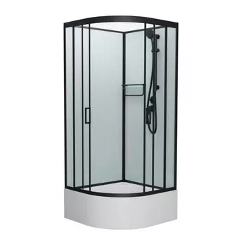 Душевая кабина Frank F400/2 М Black без крыши