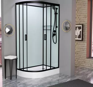 Душевая кабина Frank F412R Black без крыши