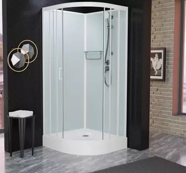 Душевая кабина Frank F420 М White матовое стекло, без крыши