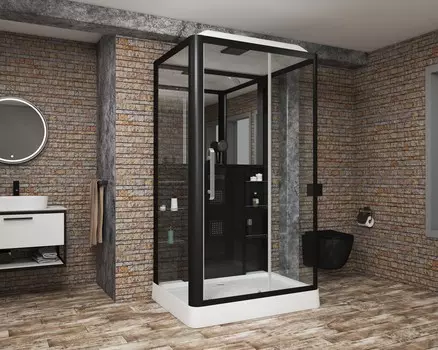 Душевая кабина Grossman GR227 L 90x120x225 черная