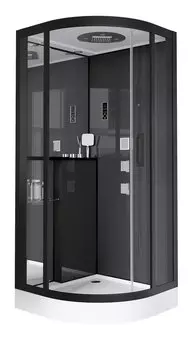 Душевая кабина Grossman GR241 100х100x215 см стекло прозрачное, профиль черный