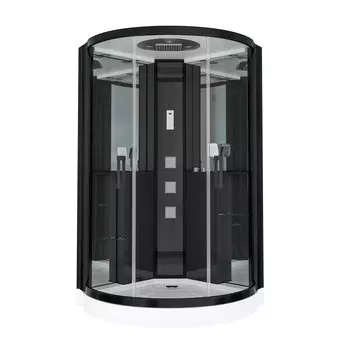 Душевая кабина Grossman GR242 120х120x215 см стекло прозрачное, профиль черный