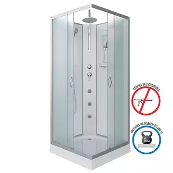 Душевая кабина Niagara Classic NG-1101-14BKTG 90x90x200 с гидромассажем