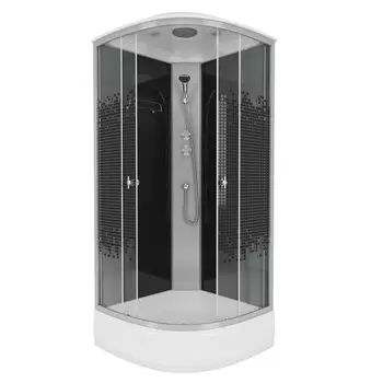 Душевая кабина Niagara Classic NG-3504-14BLACK 90х90 средний поддон, стекло мозаика