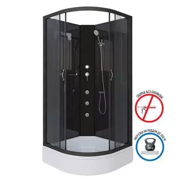 Душевая кабина Niagara Classic NG-6501-14BKG 90x90x200 с гидромассажем