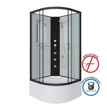 Душевая кабина Niagara Classic NG-6708-14BKG 90x90x200 с гидромассажем