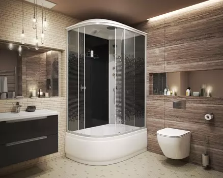 Душевая кабина Niagara Eco E100/70/40R/TN 100х70 R стекло тонированное, профиль серебро