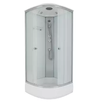 Душевая кабина Niagara Eco E90/26/MT 90x90 средний поддон, стекло матовое, профиль серебро