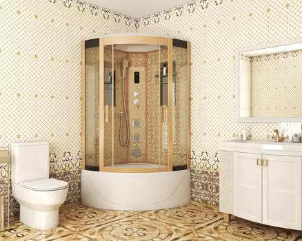 Душевая кабина Niagara Lux 7790G 90x90 золото